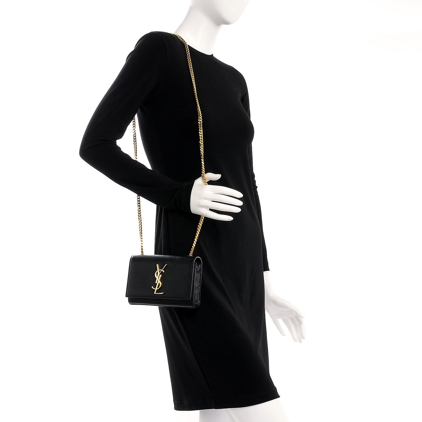 Grain De Poudre Small Monogram Kate Satchel Black