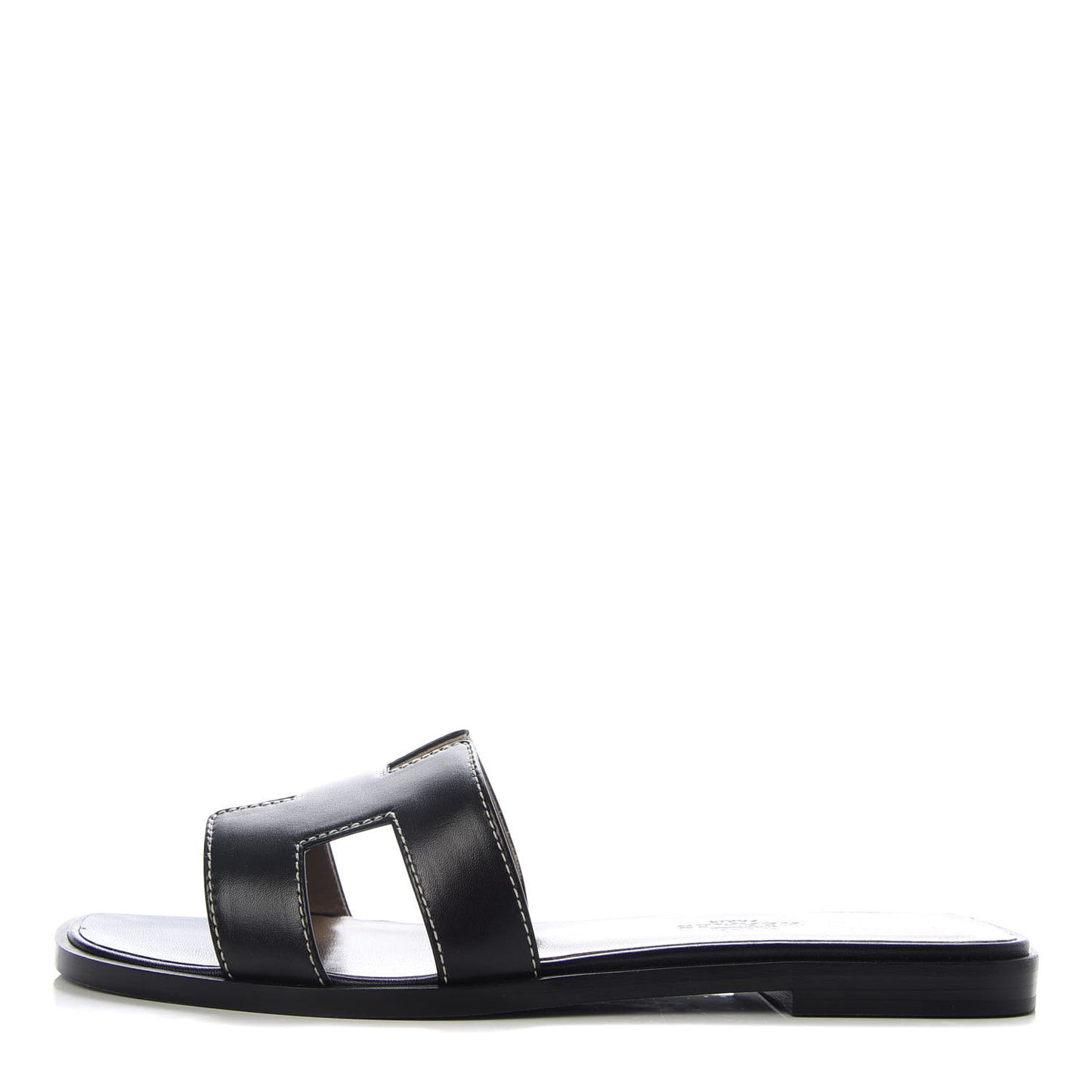 Box Calfskin Oran Sandals 35 Black