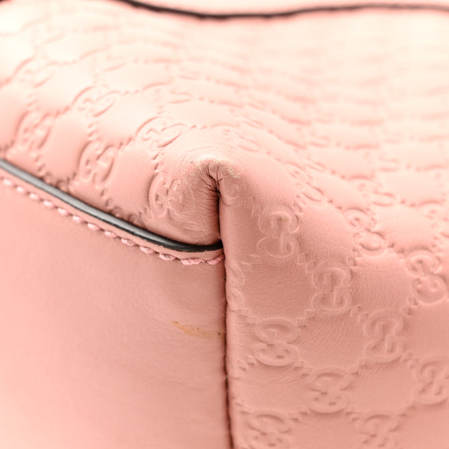 Soft Microguccissima Medium Zippered Satchel Soft Pink
