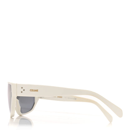 Celine Acetate Mirror Shield Sunglasses CL401951 White 3 of 7