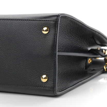 Burberry Grainy Calfskin Medium Title Bag Black 10 of 12