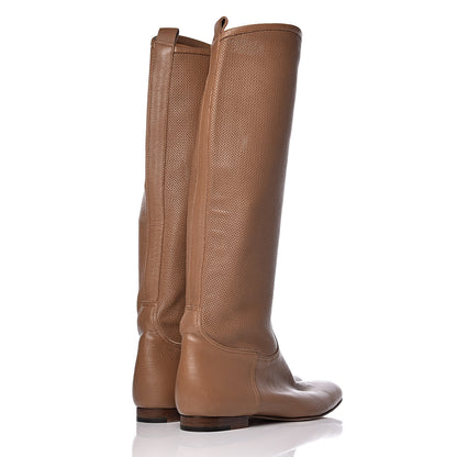 Hermes Lambskin Perforated High Boots 37 4 of 17