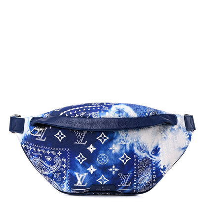 Louis Vuitton Cowhide Monogram Bandana Discovery Bumbag PM Blue 1 of 8