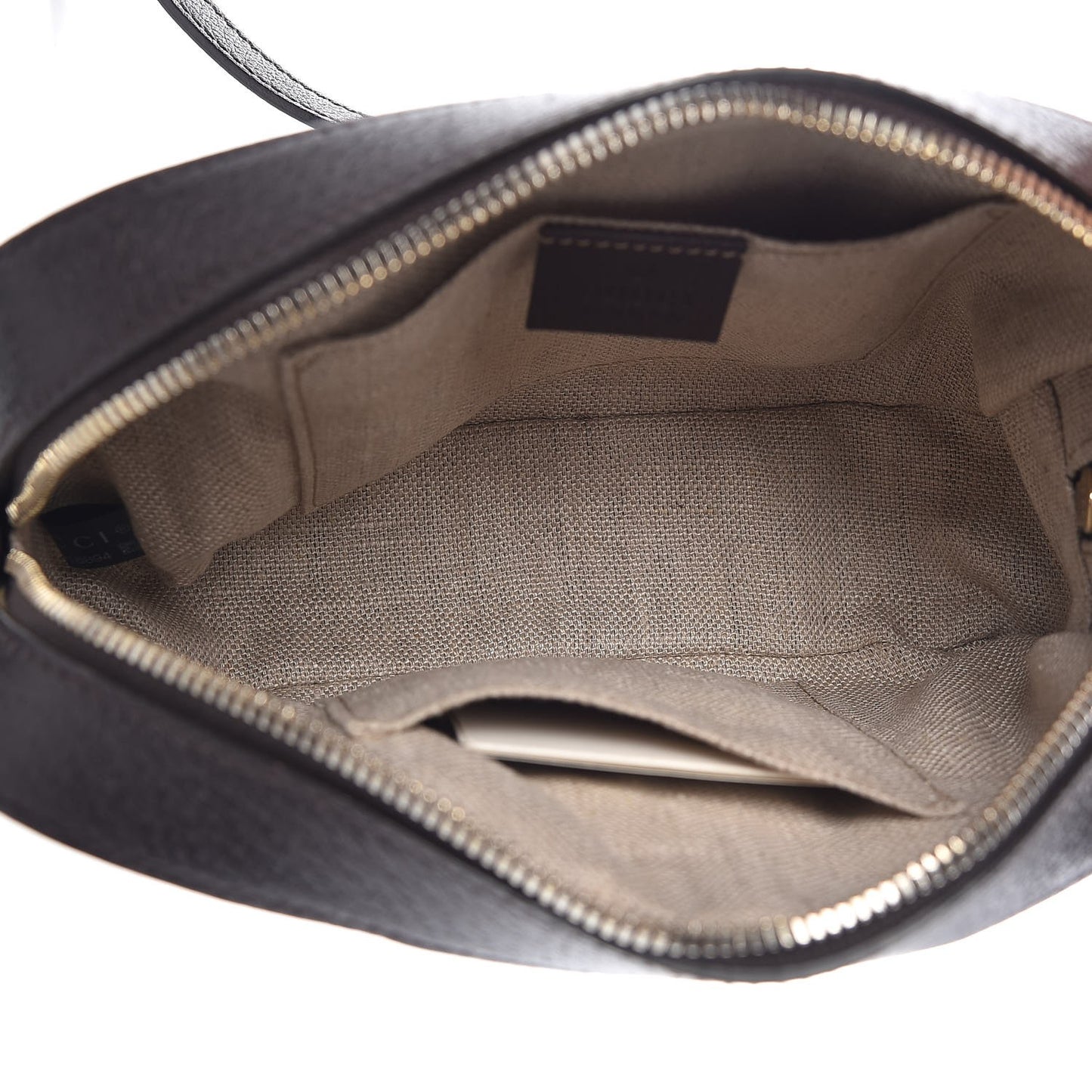 GG Supreme Monogram Web Small Webby Bee Shoulder Bag Dark Brown