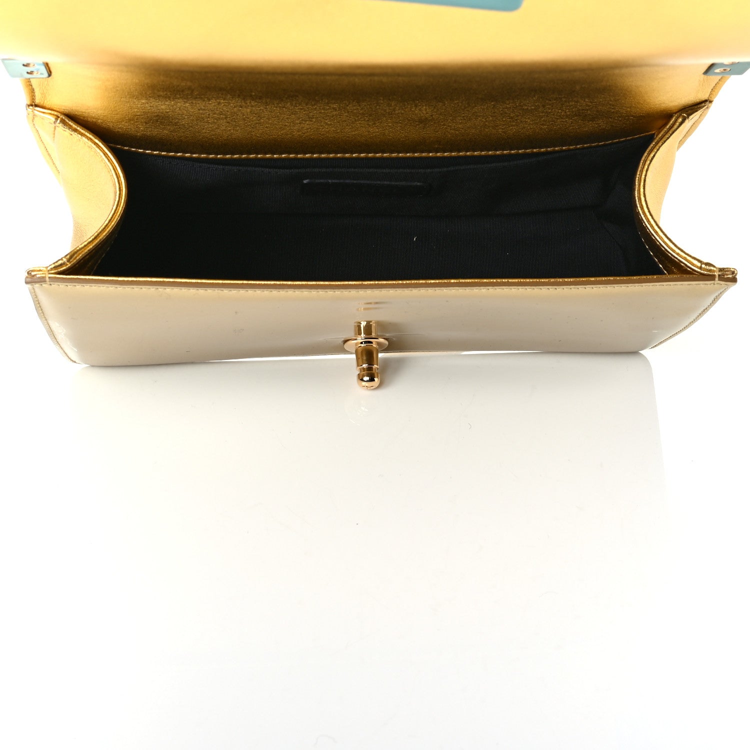 Chanel Metallic Patent Calfskin Quilted Medium Boy Flap Gold 4 of 7