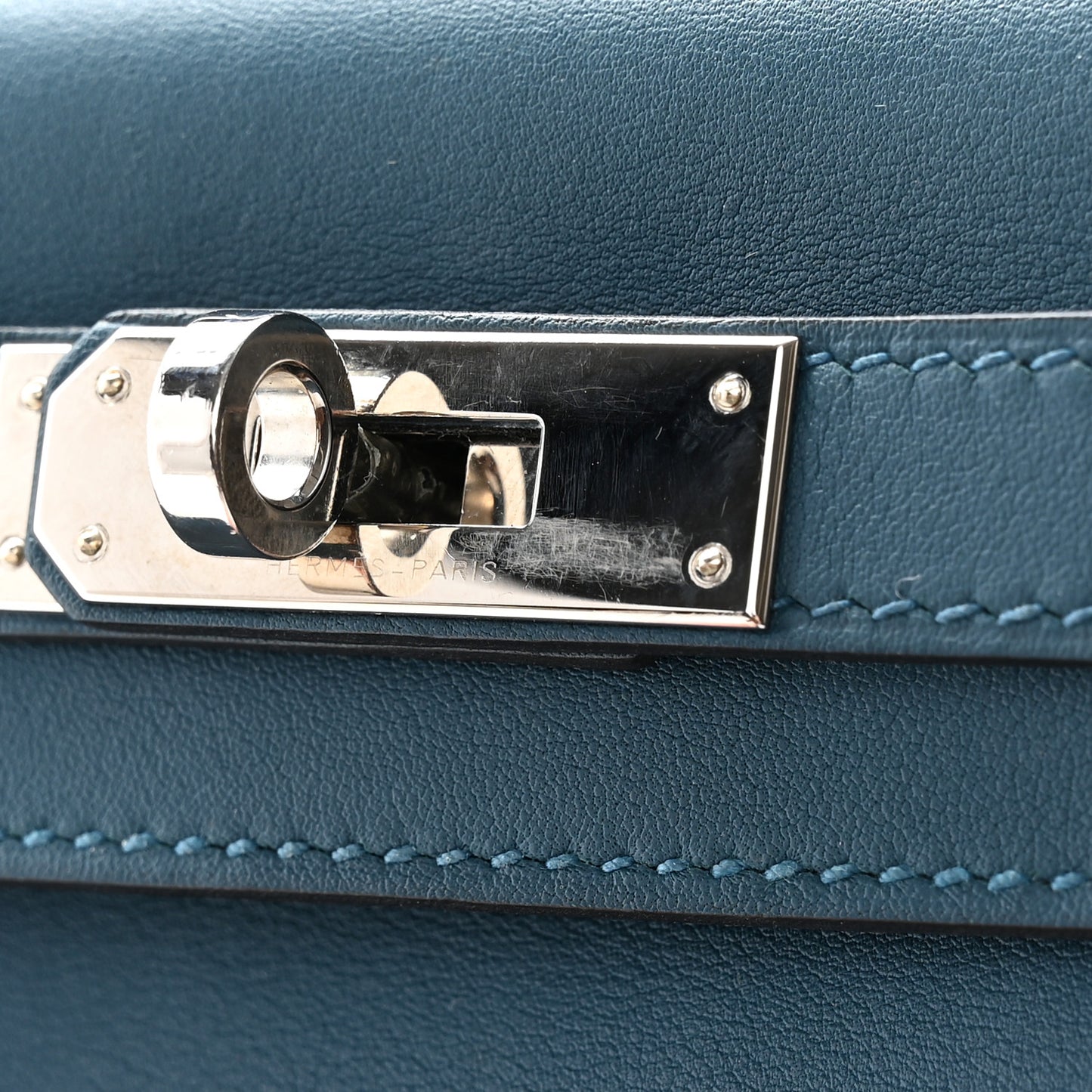 Swift Kelly Cut Clutch Pochette Bleu Tempete
