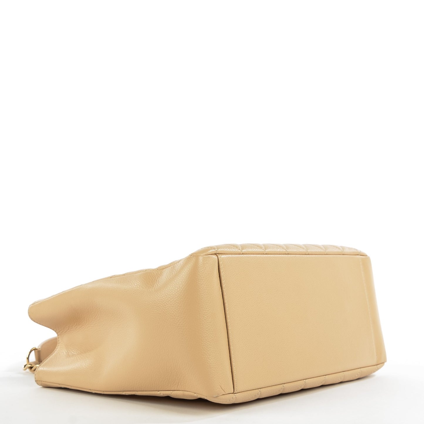 Caviar Quilted Grand Shopping Tote GST Beige Clair
