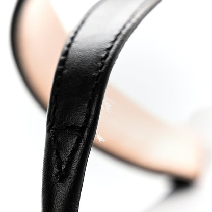 Gucci Calfskin GG Marmont Thong Sandals 37.5 Black 15 of 16