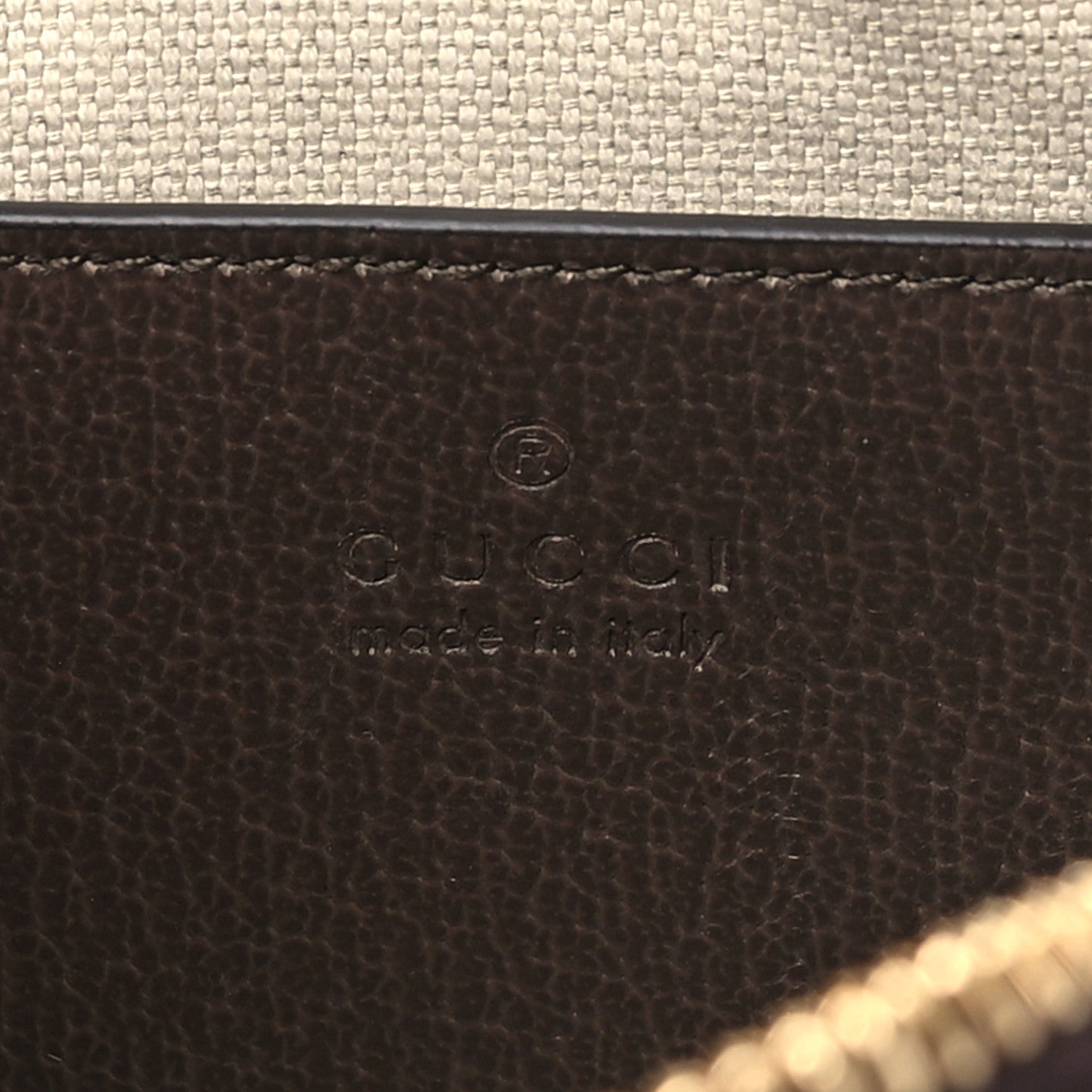 Gucci GG Supreme Monogram Textured Dollar Calfskin Mini Ophidia Shoulder Bag Beige Ebony New Acero 6 of 11
