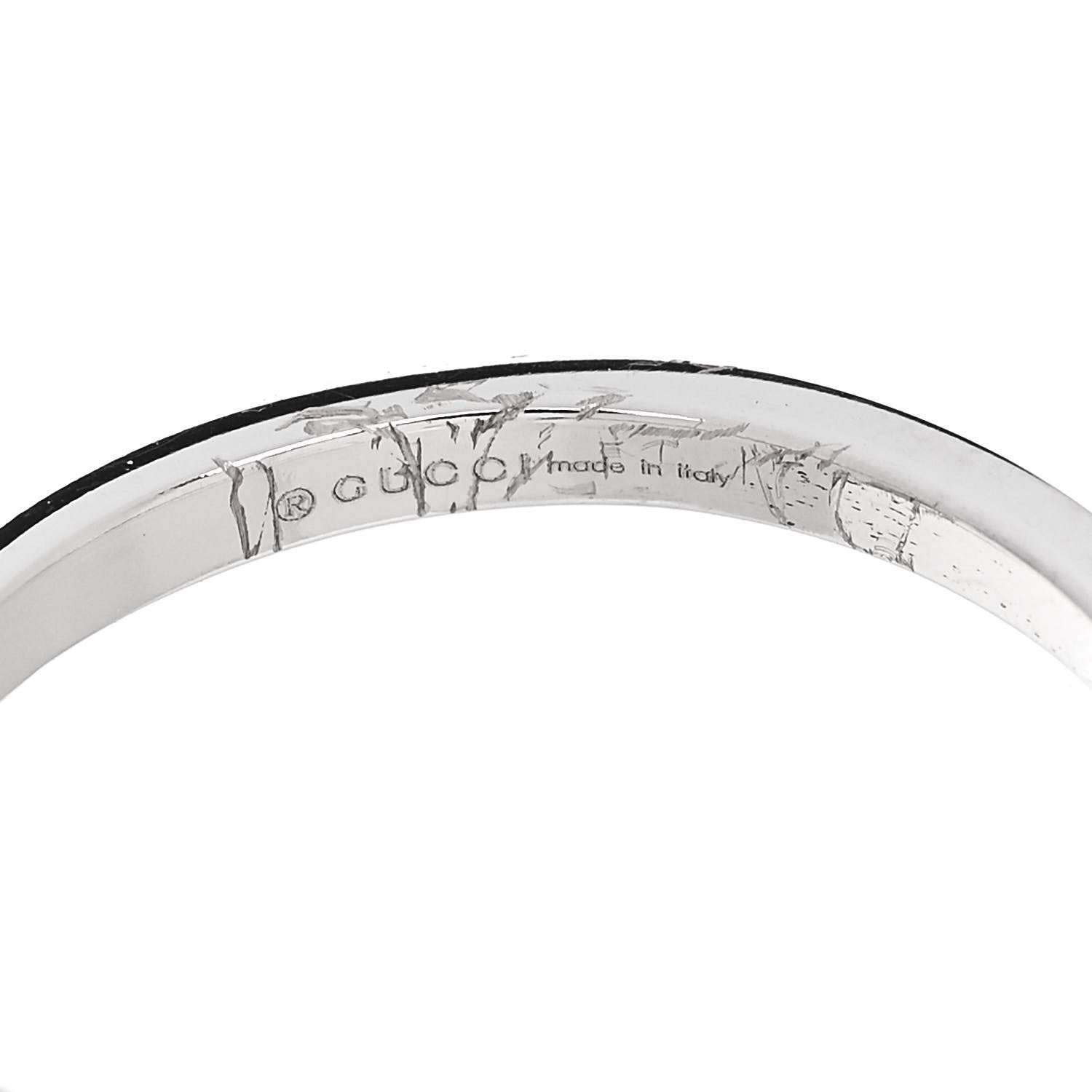 Gucci 18K White Gold Running G Ring 53 6.25 4 of 4