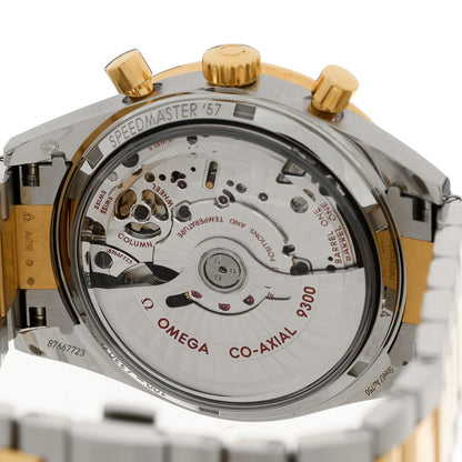 Omega Stainless Steel 18K Yellow Gold 41mm Speedmaster 57 Co-Axial Chronometer Automatic Watch Silver 331.20.42.51.02.001 4 of 5