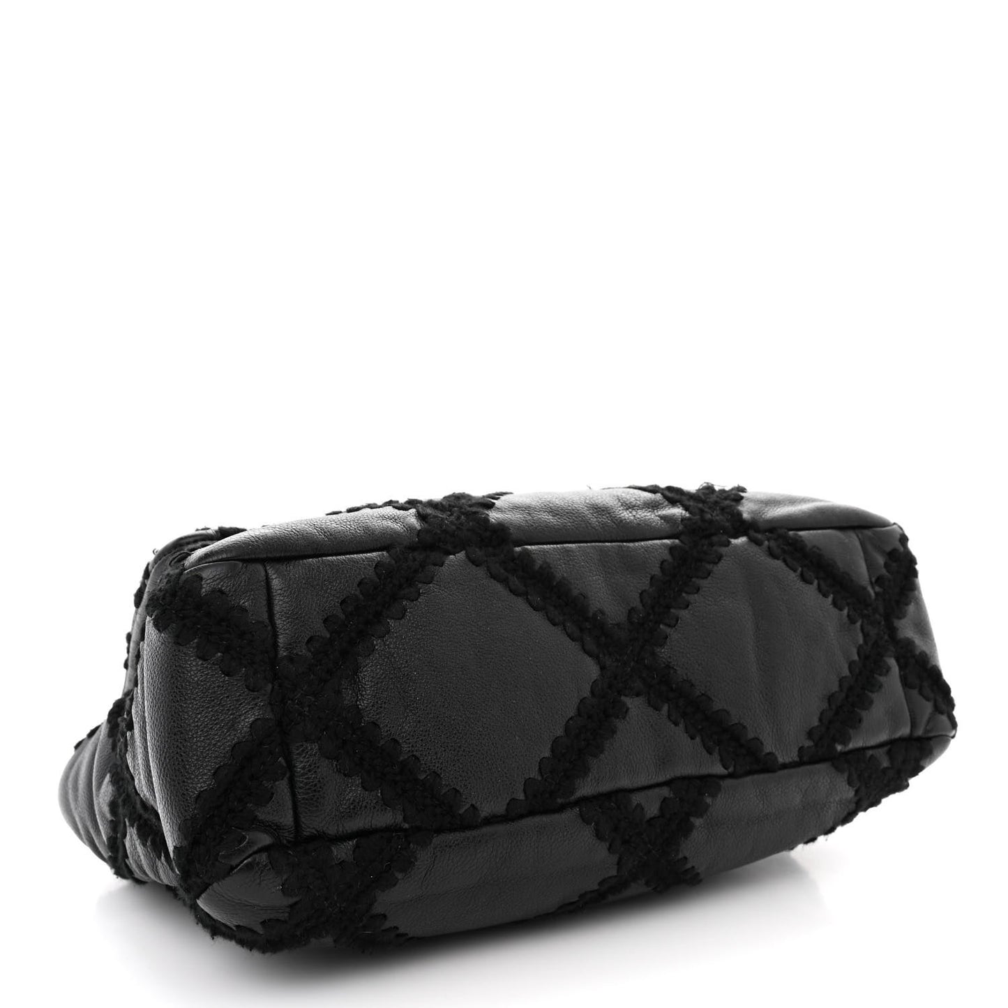 Calfskin Crochet Large Chanel 19 Flap Black