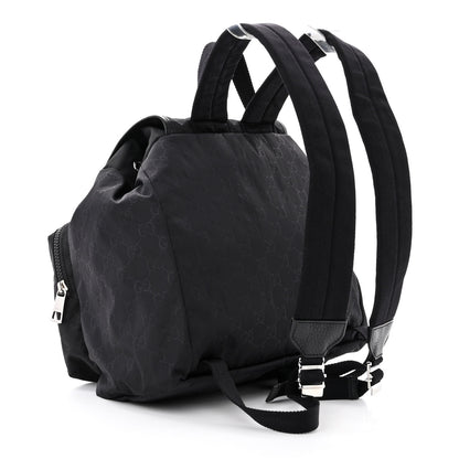 Gucci Nylon Monogram Medium Light Single Buckle Backpack Black 3 of 10