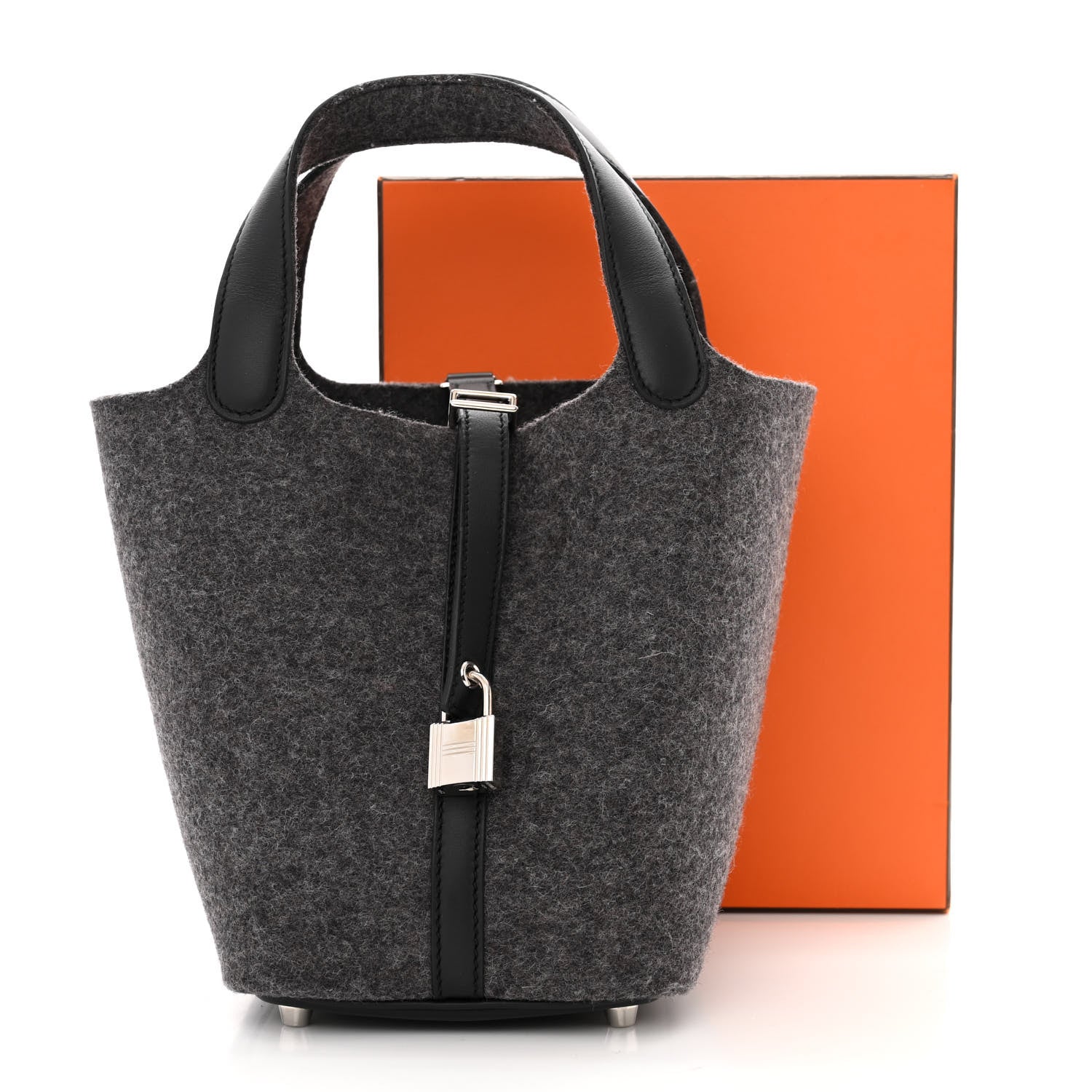 Hermes Feutre Swift Picotin Lock 18 PM Gris Moyen Black 11 of 11