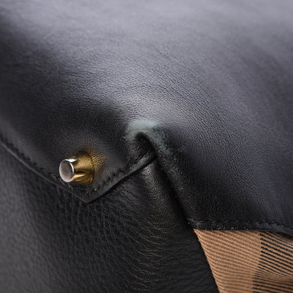Burberry Smooth Calfskin Medium Banner Tote Black 11 of 16
