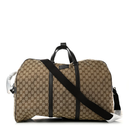 Gucci Monogram Dollar Calfskin Large Boston Duffle Bag Beige Ebony Testa di Moro Marrone Scuro 1 of 10