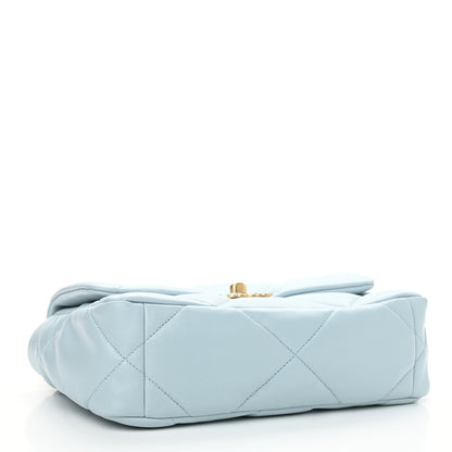 Chanel Lambskin Quilted Medium Chanel 19 Flap Light Blue 4 of 11