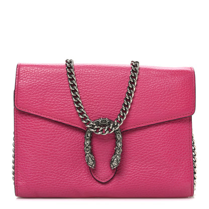 Gucci Dollar Calfskin Crystal Mini Dionysus Chain Wallet Box Pink 1 of 10