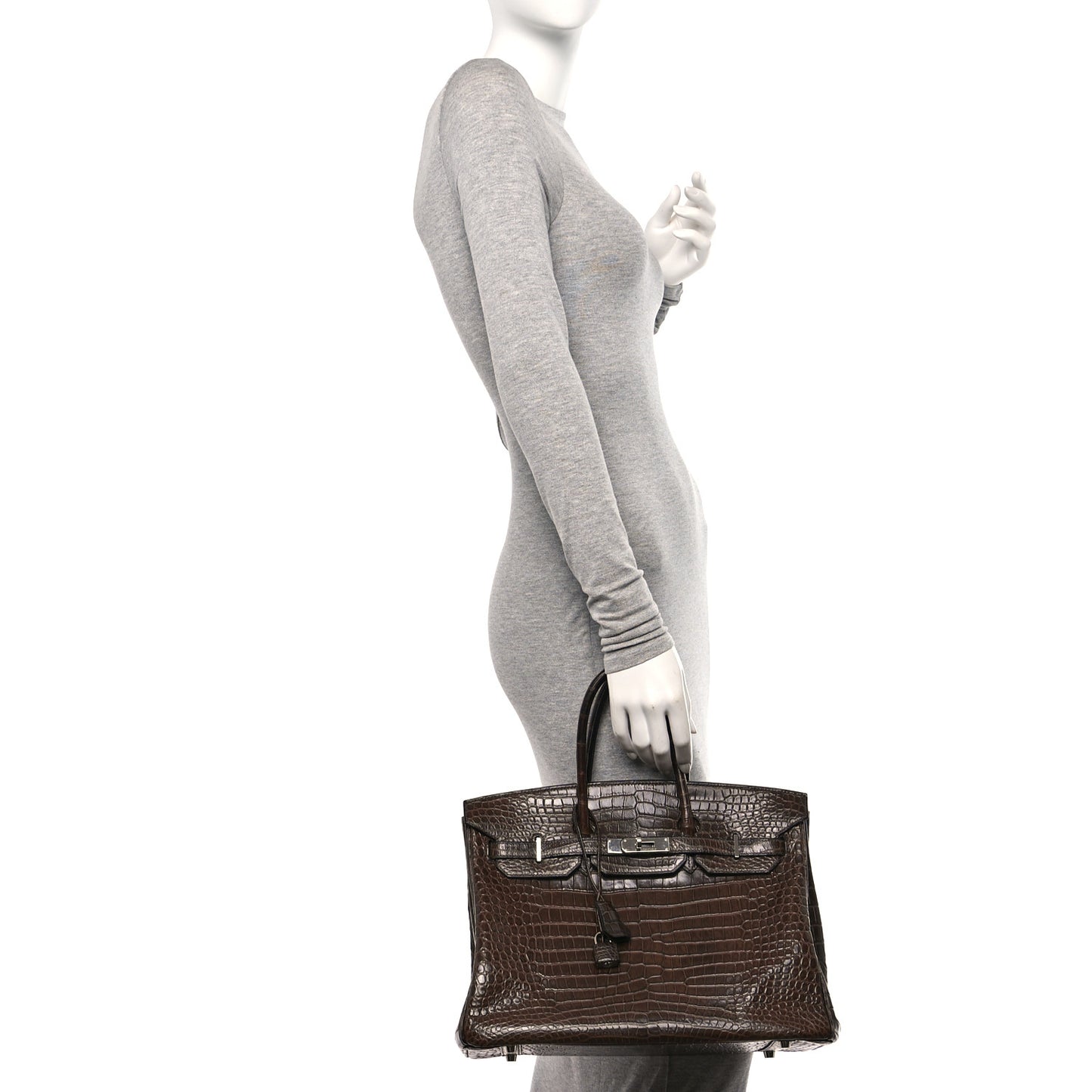Matte Porosus Crocodile Birkin 35 Chocolate