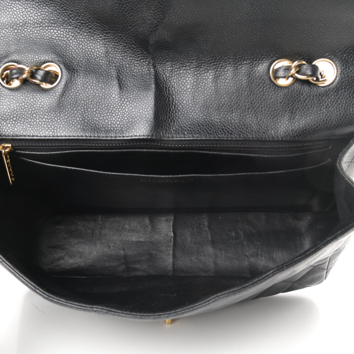 Caviar Quilted Jumbo Single Flap Black