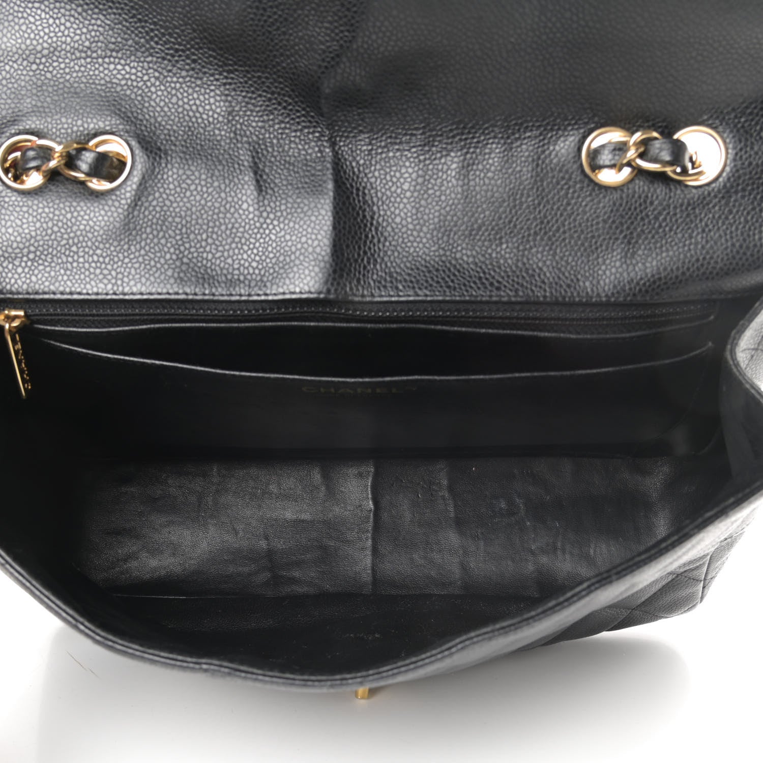 Chanel Caviar Quilted Jumbo Single Flap Black 5 of 17