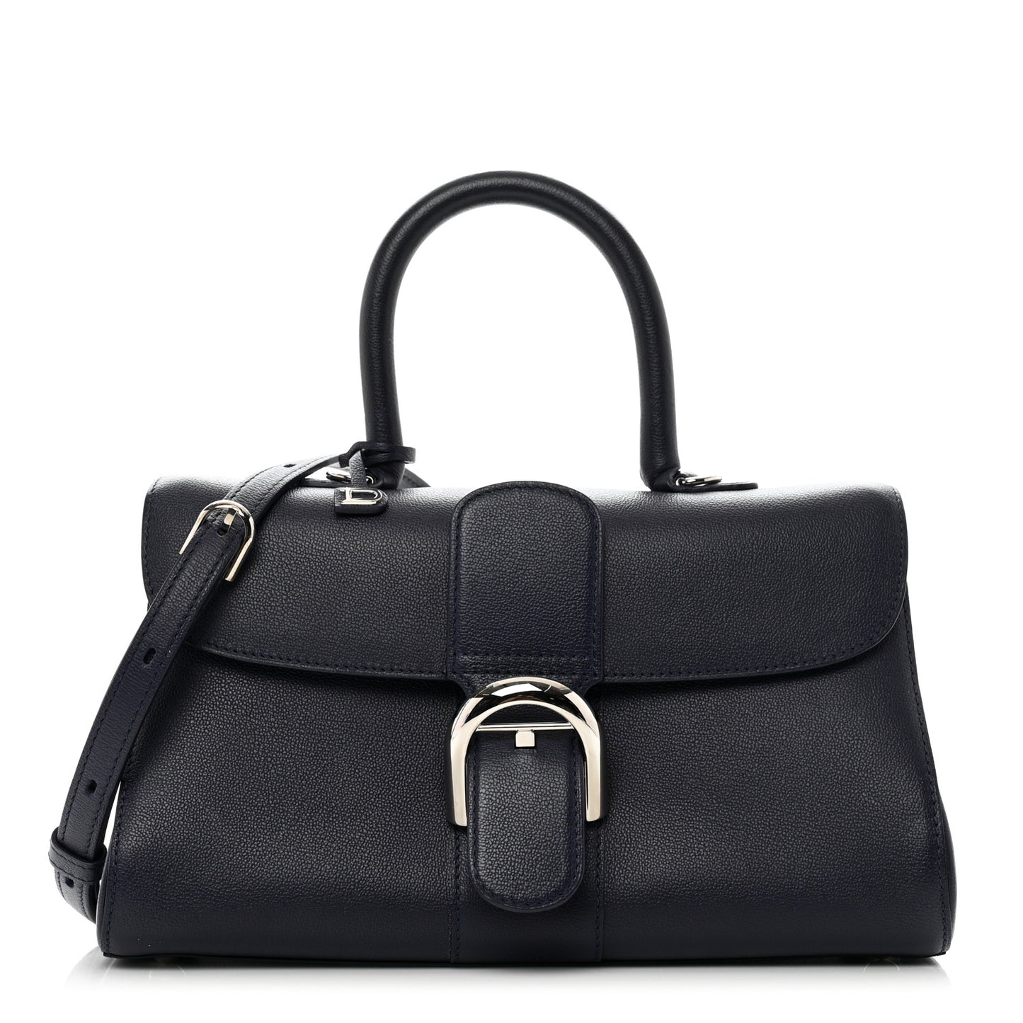 Calfskin Mini Brillant East West Satchel Navy