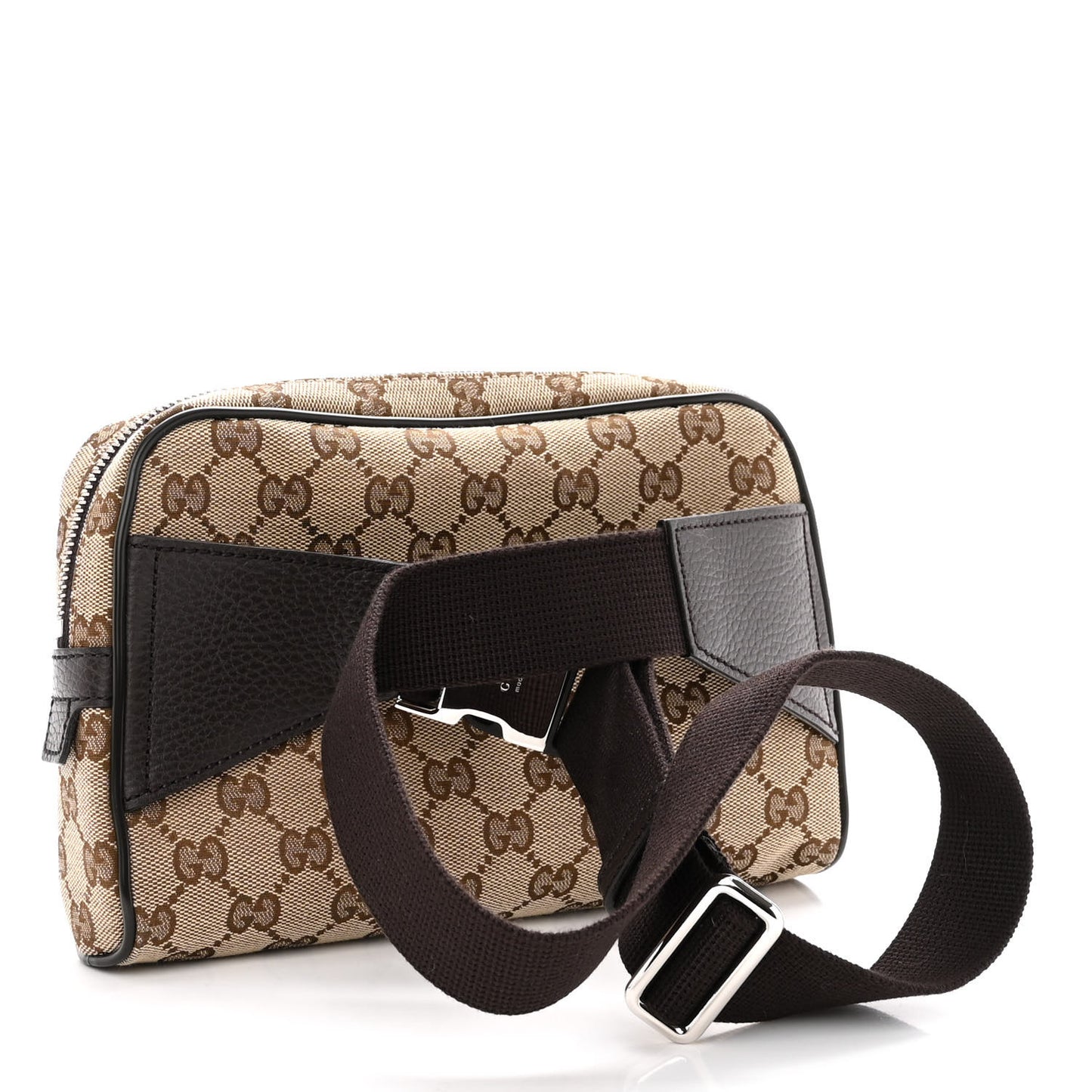 Monogram Dollar Calfskin Belt Bag Beige Ebony Testa di Moro Marrone Scuro