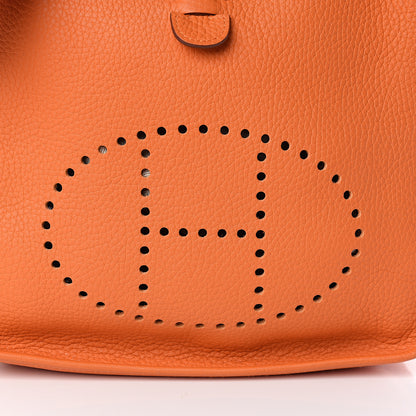 Hermes Taurillon Clemence Evelyne III PM Orange 9 of 11