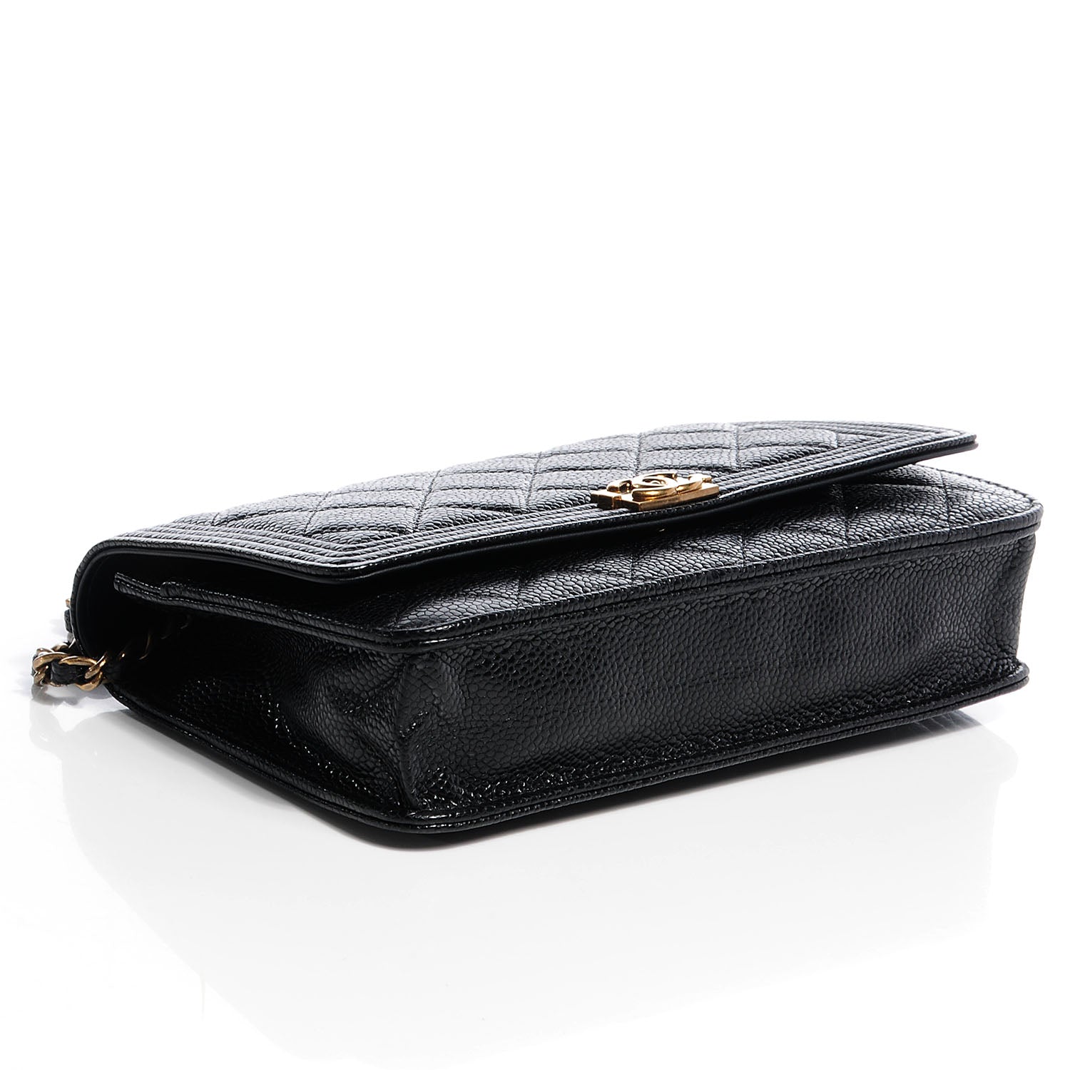 Chanel Caviar Quilted Boy Wallet On Chain WOC Black 4 of 9