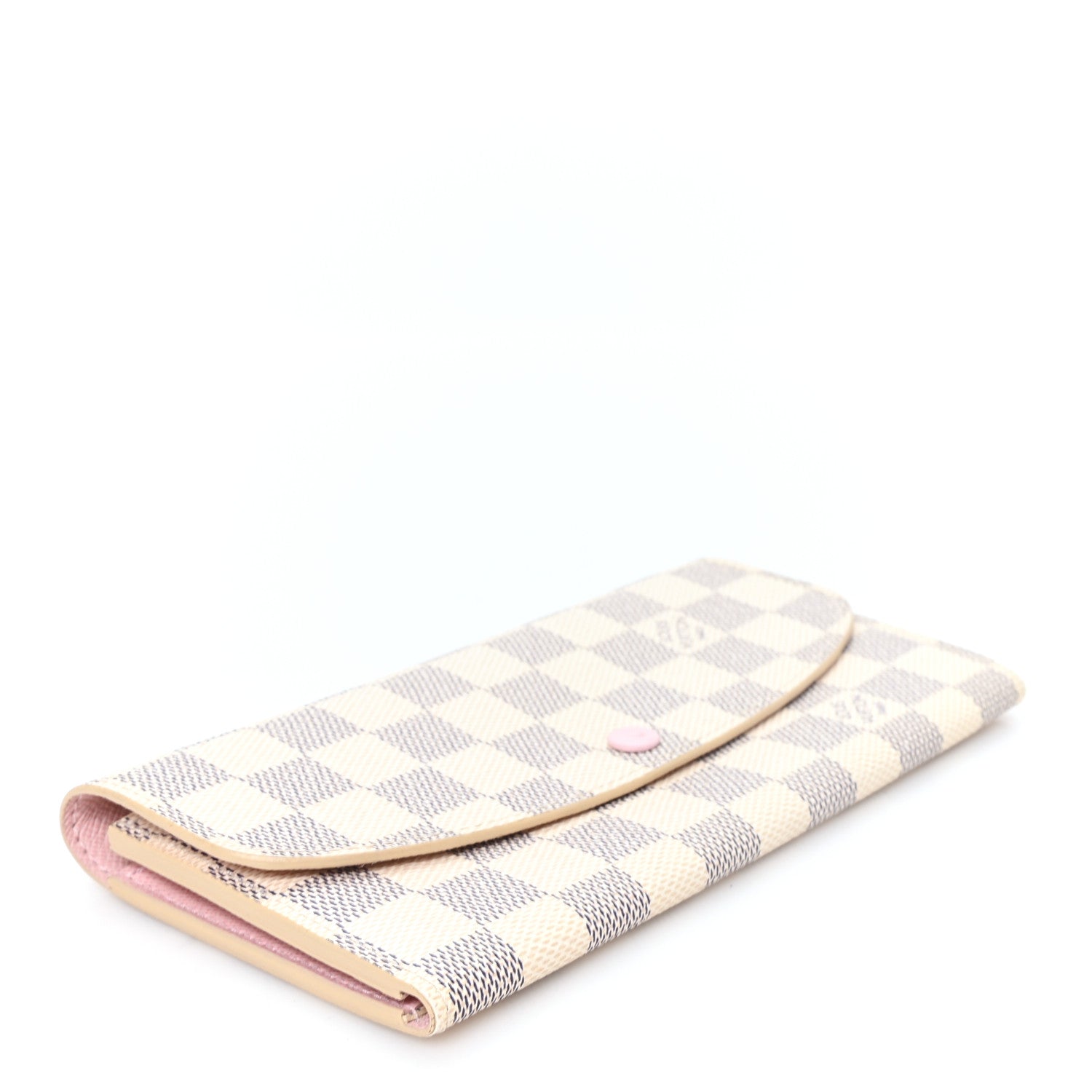 Louis Vuitton Damier Azur Emilie Wallet Rose Ballerine 4 of 6
