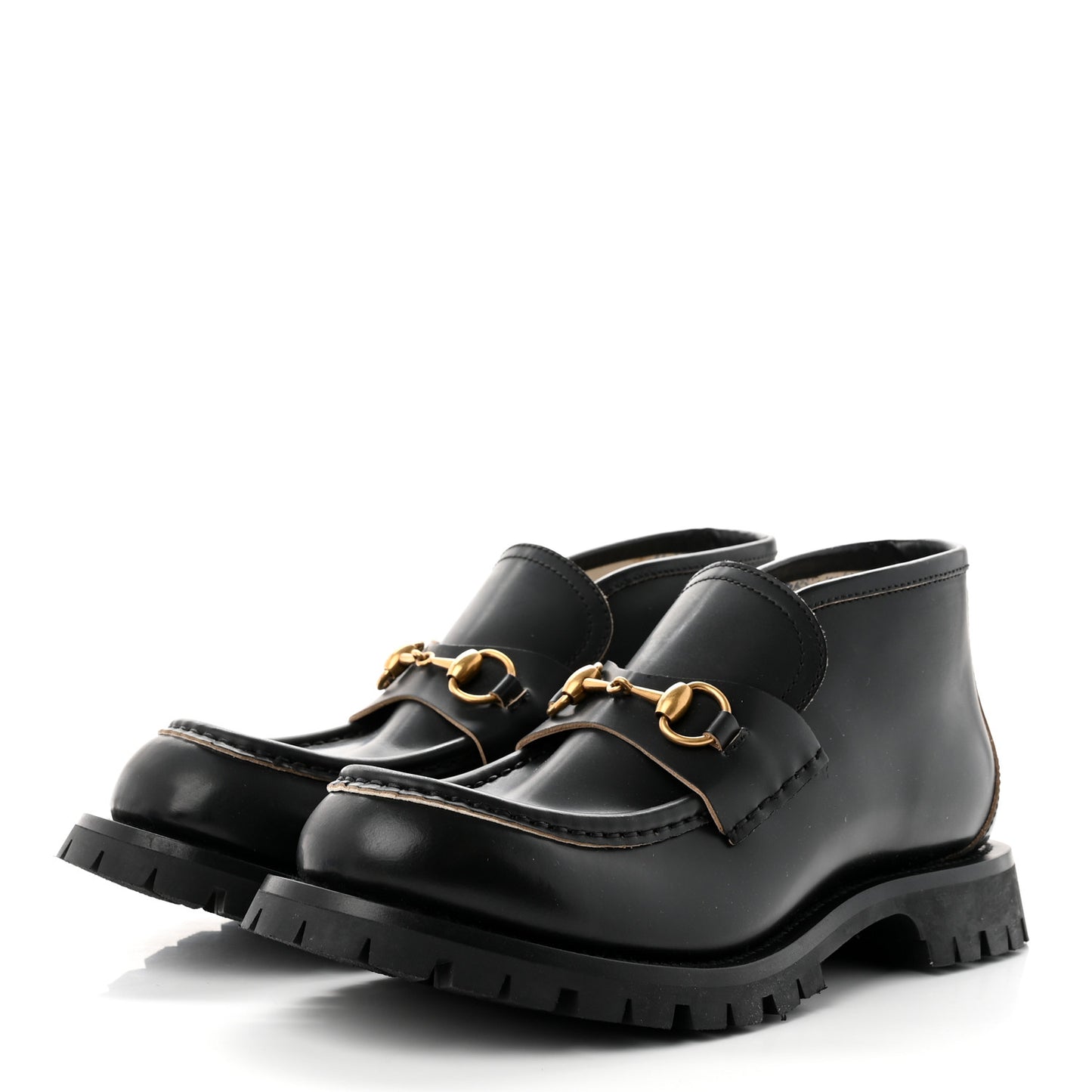 Cordovan Lux Mens Harald Horsebit Ankle Boots 8 Black