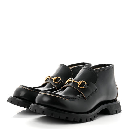 Gucci Cordovan Lux Mens Harald Horsebit Ankle Boots 8 Black 3 of 8