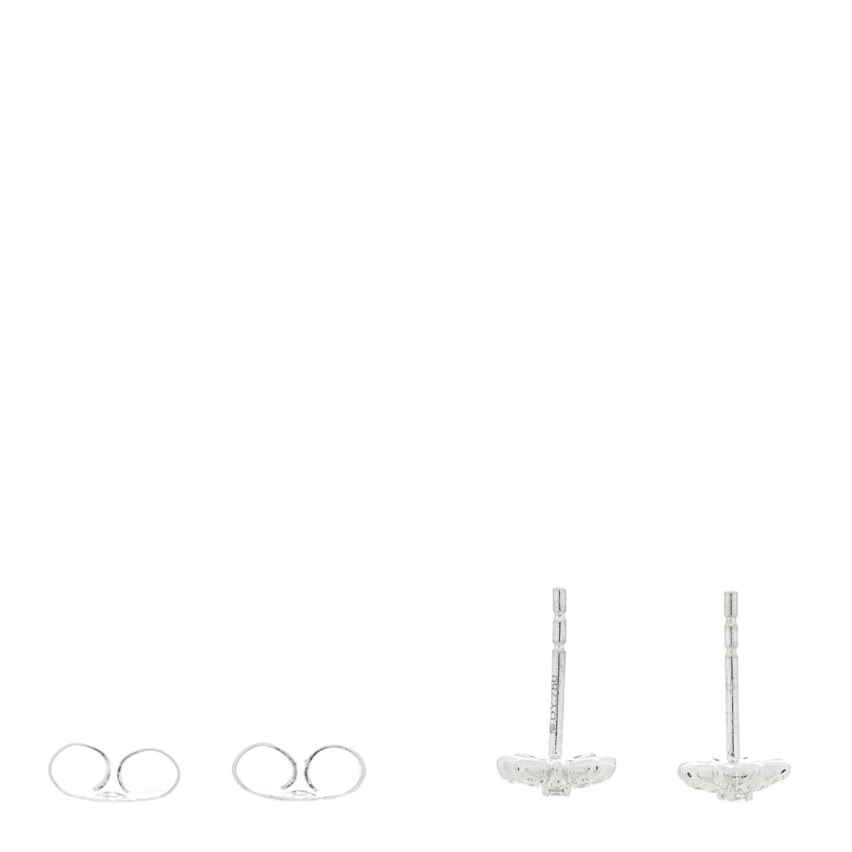 David Yurman 18K White Gold Diamond Petite Starburst Earrings 3 of 4
