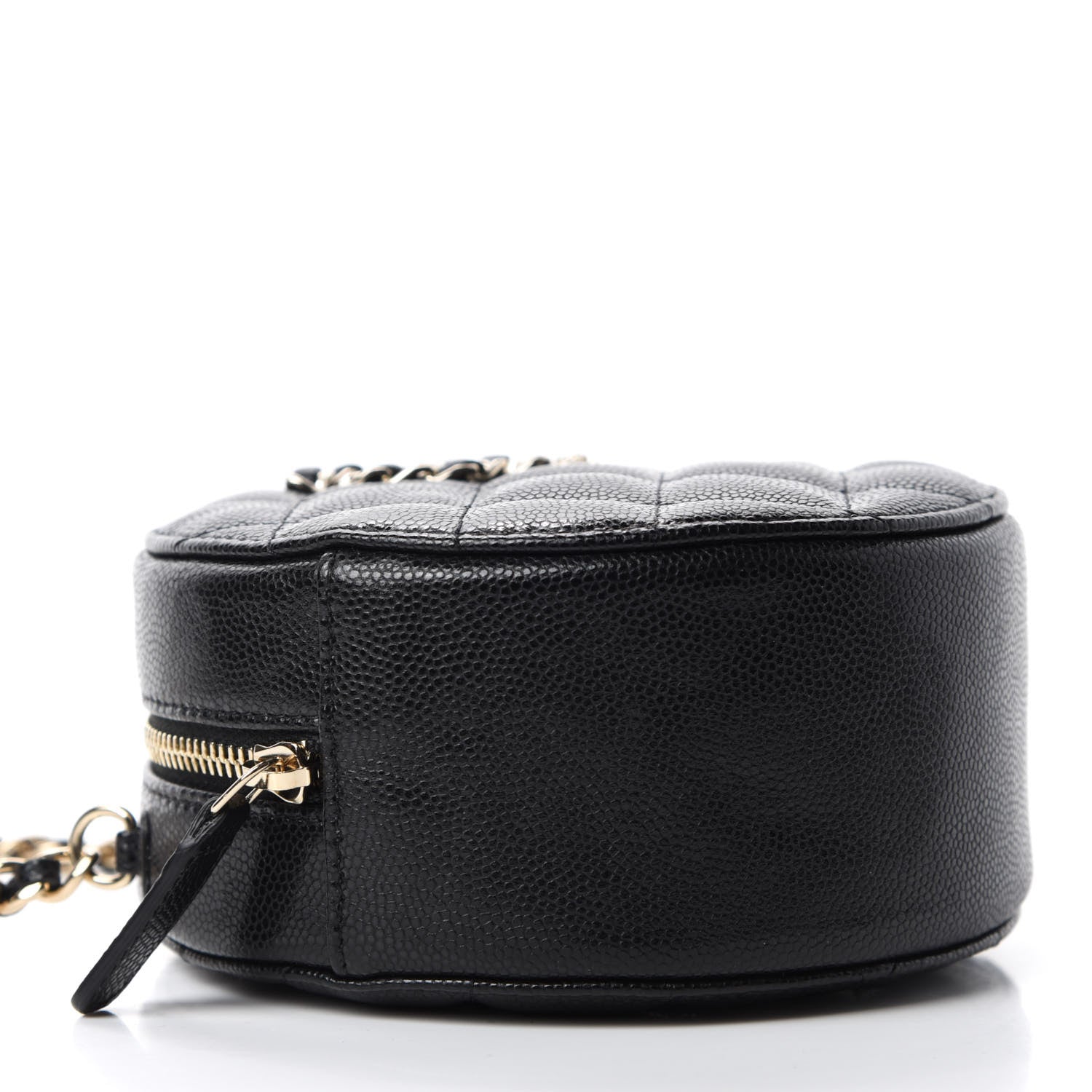 Chanel Caviar Quilted French New Wave Round Clutch With Chain Black 4 of 11