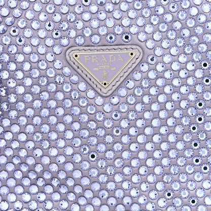 Prada Satin Crystal Mini Re-Edition 2000 Bag Glicine 7 of 10