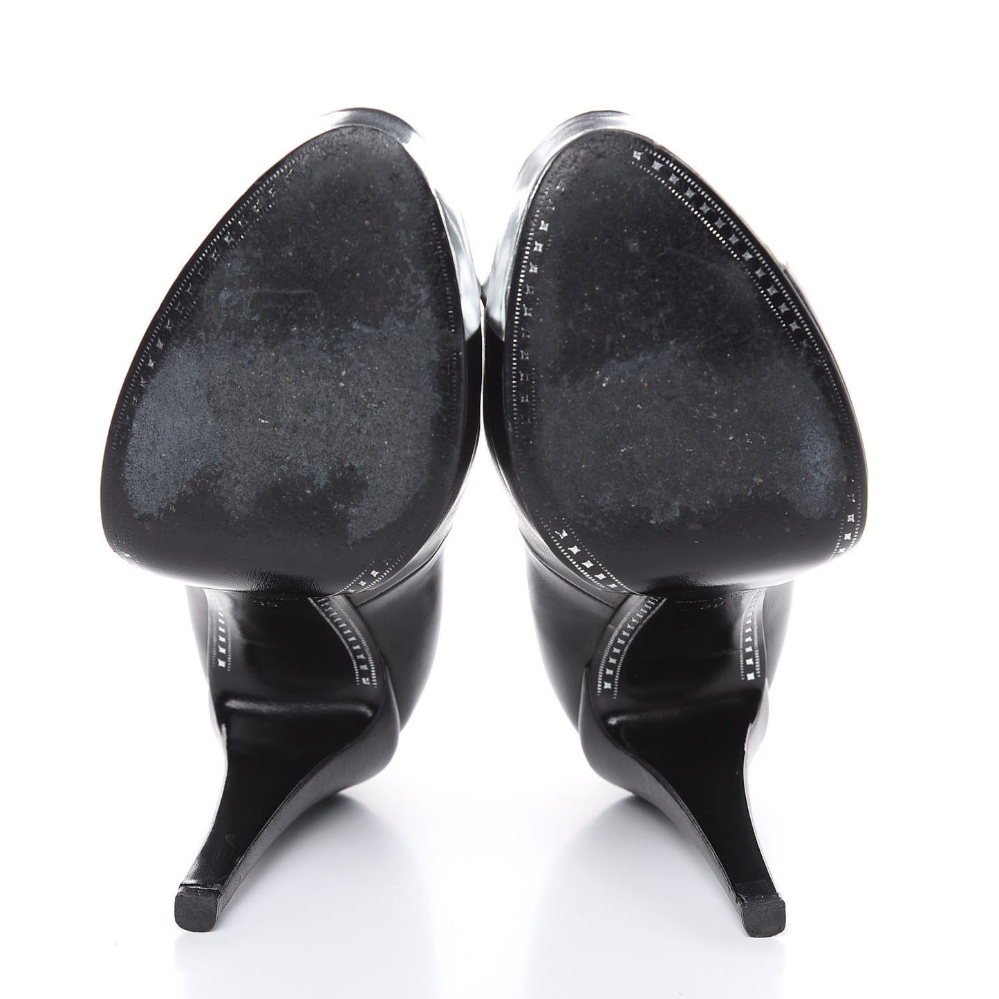 Lambskin Metallic Cap Toe CC Pumps 39 Black