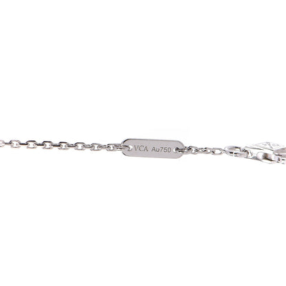 Van Cleef & Arpels 18K White Gold Turquoise Sweet Alhambra Butterfly Bracelet 5 of 6