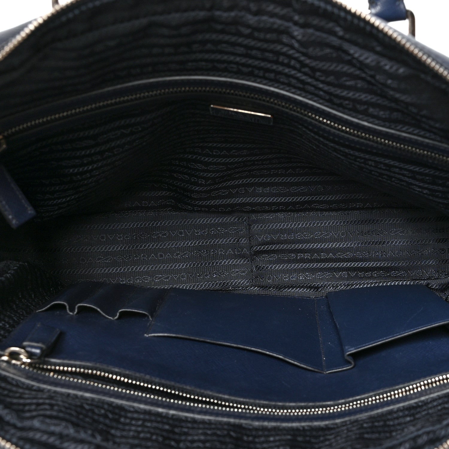 Prada Saffiano Travel Briefcase Baltico 5 of 15