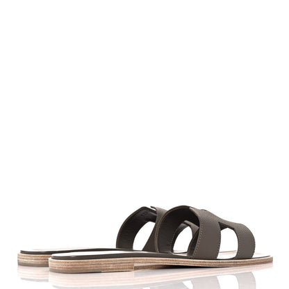 Hermes Epsom Oran Sandals 40 Etoupe 4 of 9