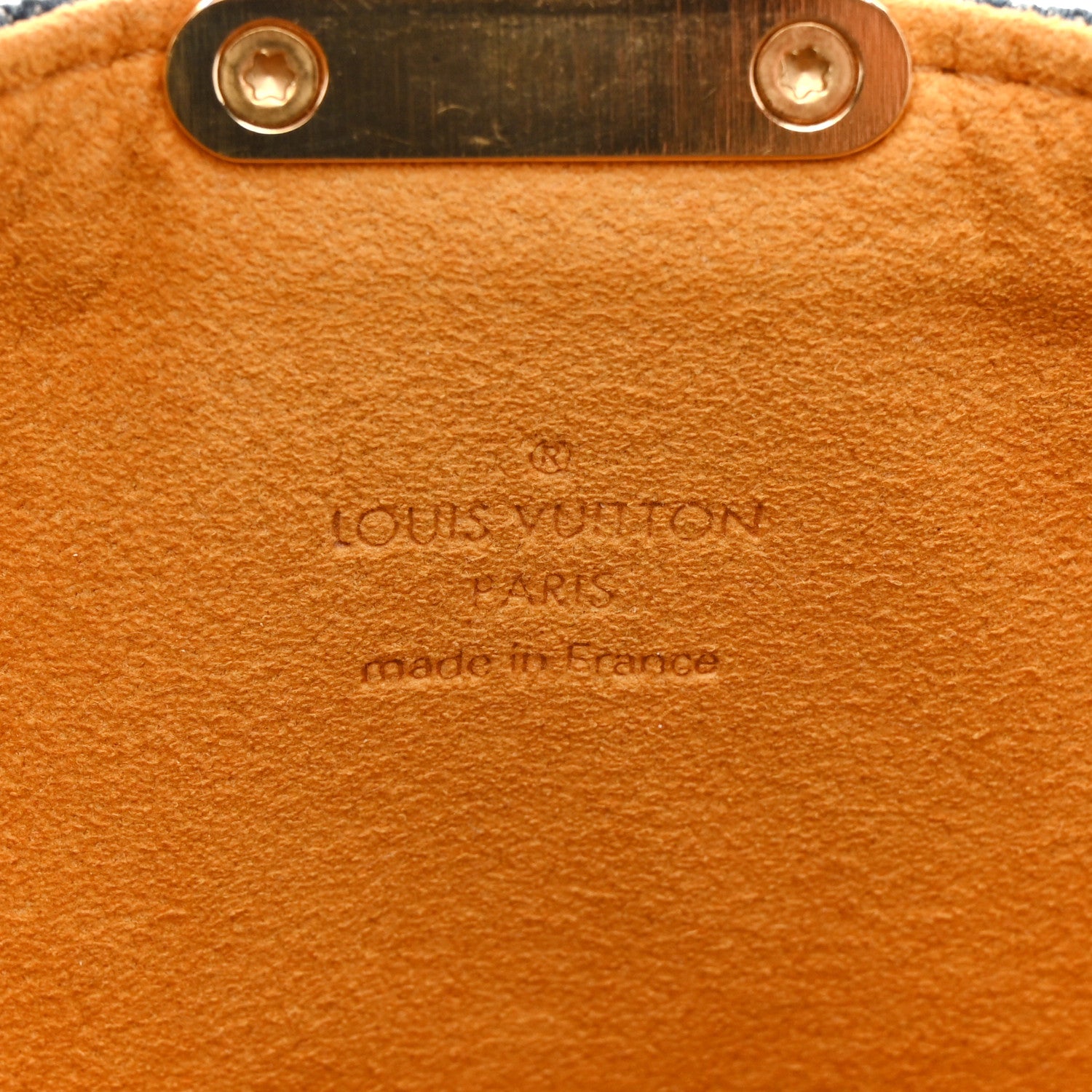 Louis Vuitton Monogram Denim Pochette Plat Clutch Blue 6 of 11