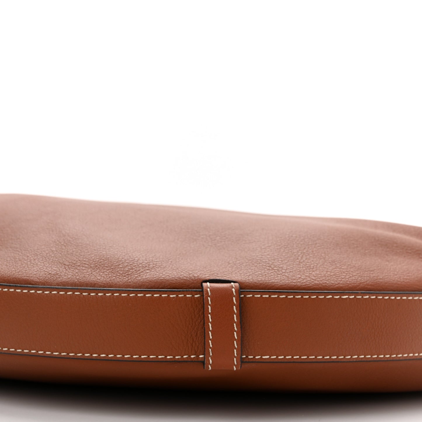 Supple Calfskin Medium Strap Leandre Shoulder Bag Brown