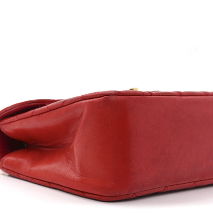 Chanel Lambskin Quilted Small Single Flap Red 8 of 9