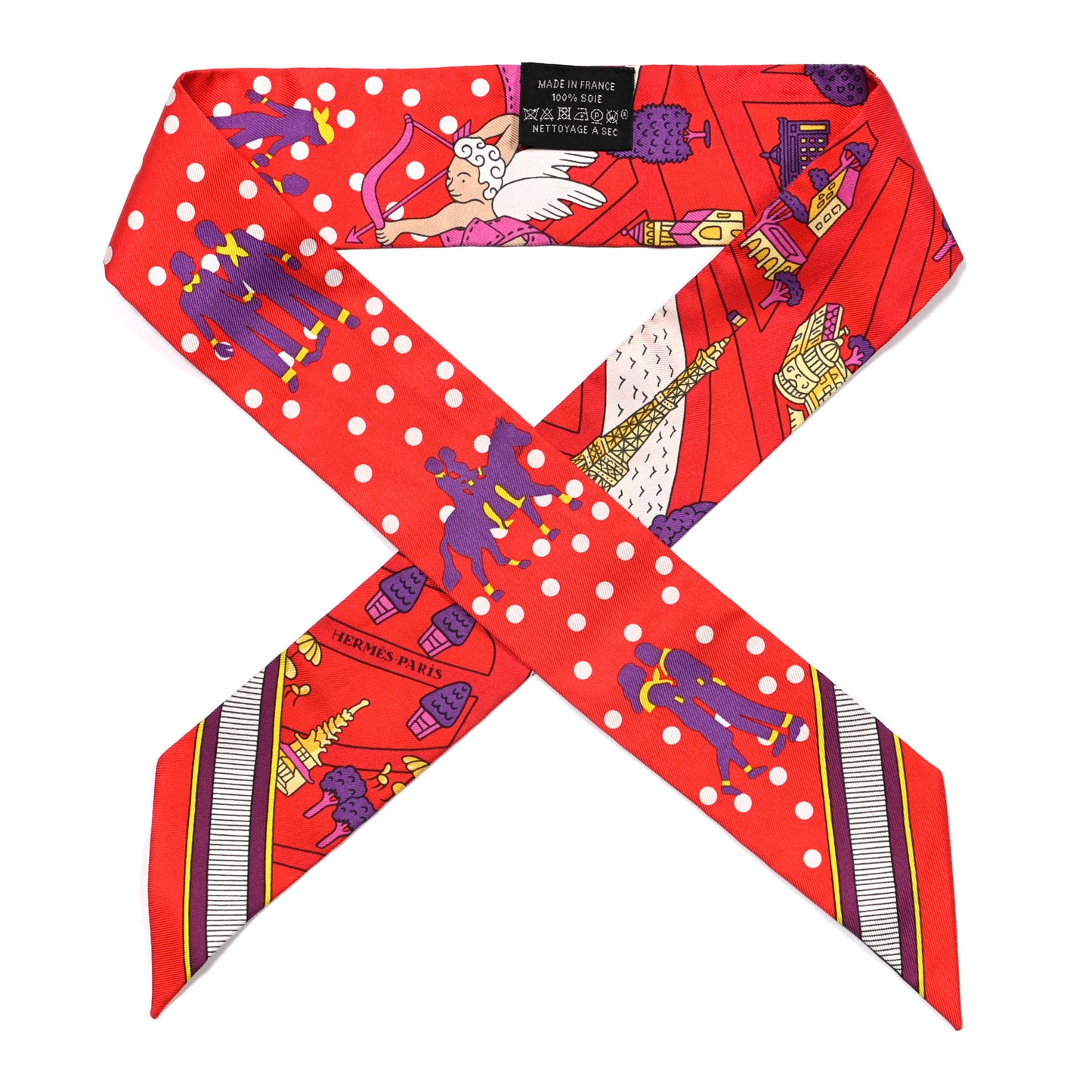 Silk Les Nouveaux Amoureux de Paris Twilly Rouge Violet Creme
