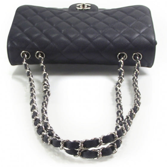Chanel Caviar JUMBO Classic Flap Dark Navy Blue 5 of 10