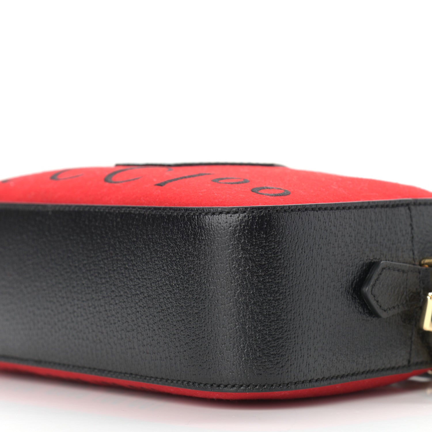 Gucci Felt Calfskin Script Logo Gucci 100 Camera Bag Bright Hibiscus Black Azure 9 of 9