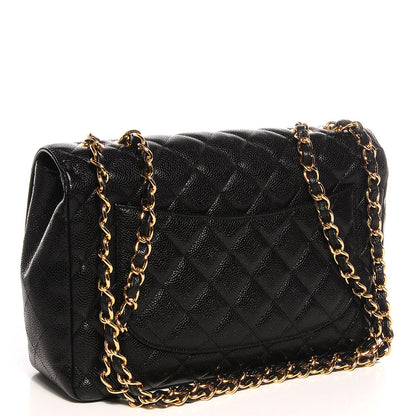 Chanel Caviar Jumbo Single Flap Black 3 of 11
