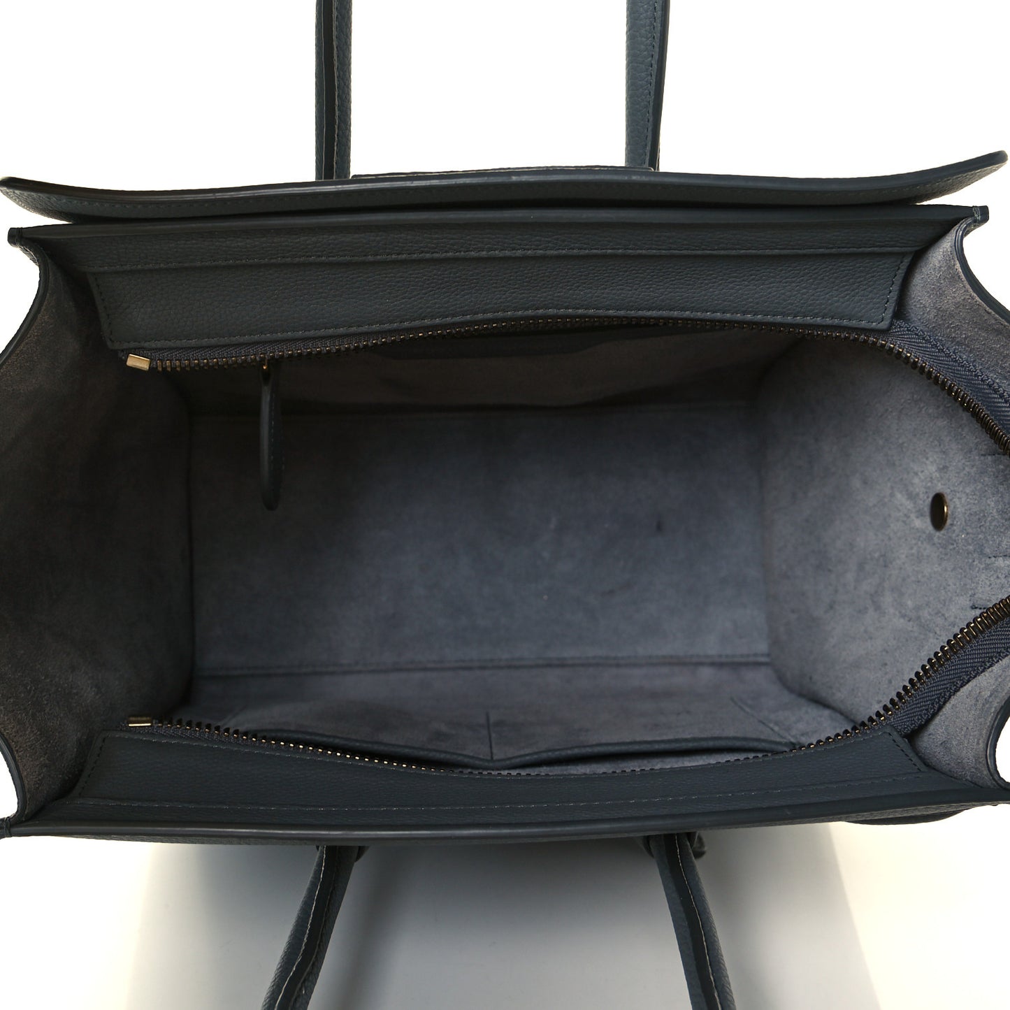 Baby Drummed Calfskin Micro Luggage Kohl