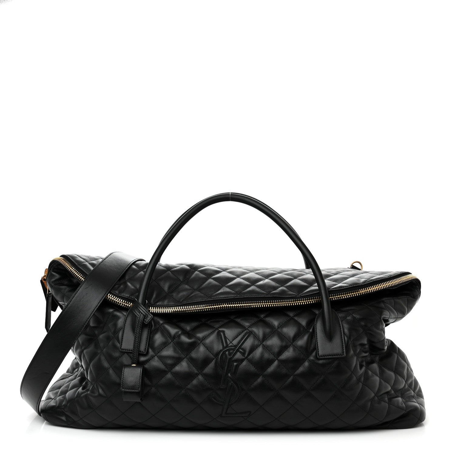 Saint Laurent Calfskin Quilted ES Giant Travel Bag Black 1 of 15