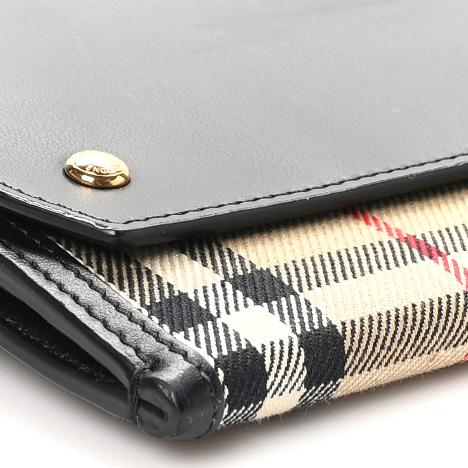 Burberry Calfskin Vintage Check Phone Pocket Crossbody Archive Beige Black 8 of 10