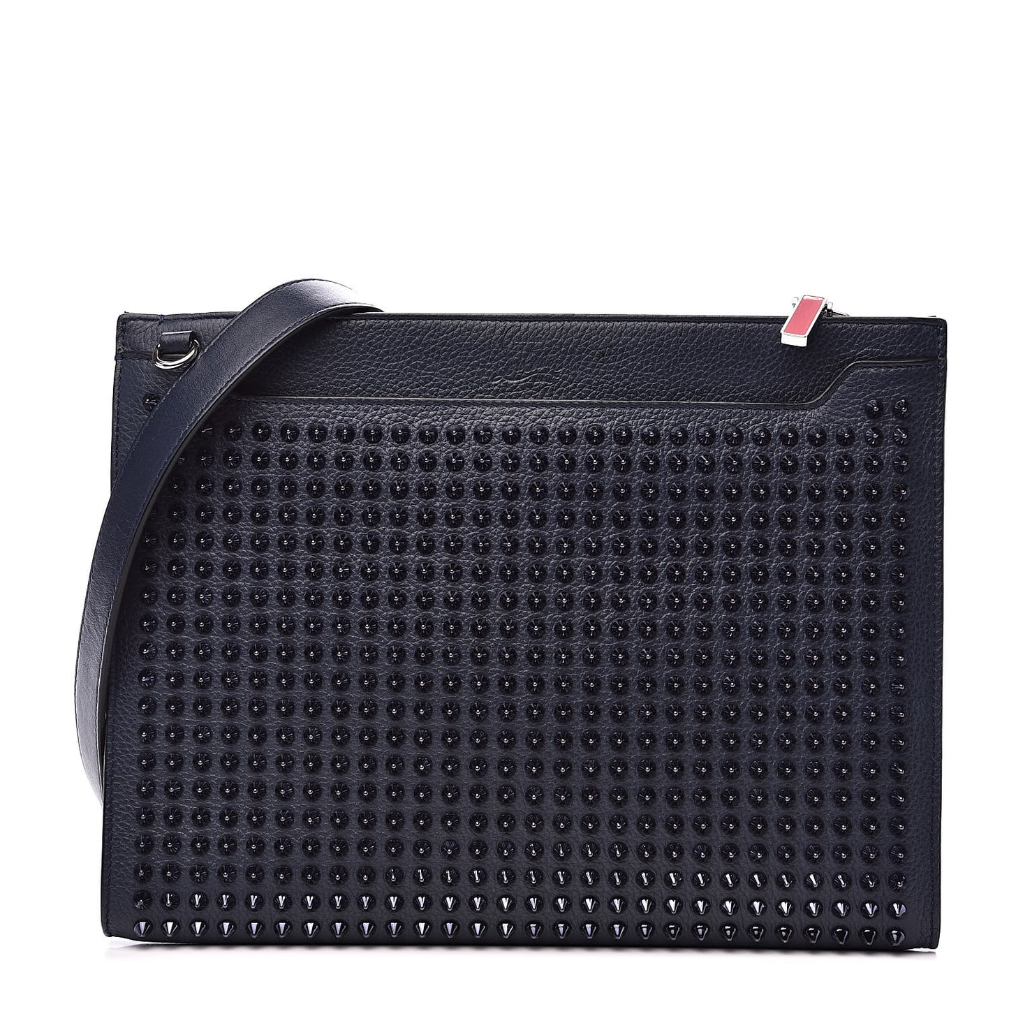 Calfskin Studded Skypouch Crossbody Clutch Marine